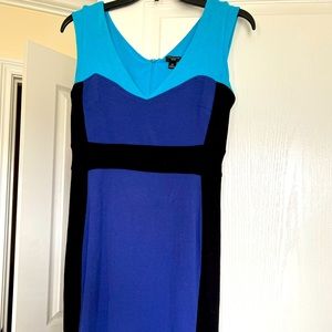 Anne Taylor Petite Blue and Black Dress!